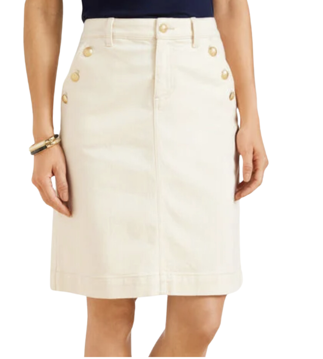 Sailor A-Line Denim Skirt | New Arrivals at Talbots